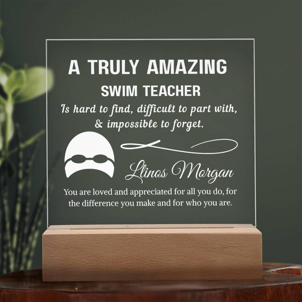Swim Teacher Gift Personalized Plaque – Gift for Swim Instructor – view 10