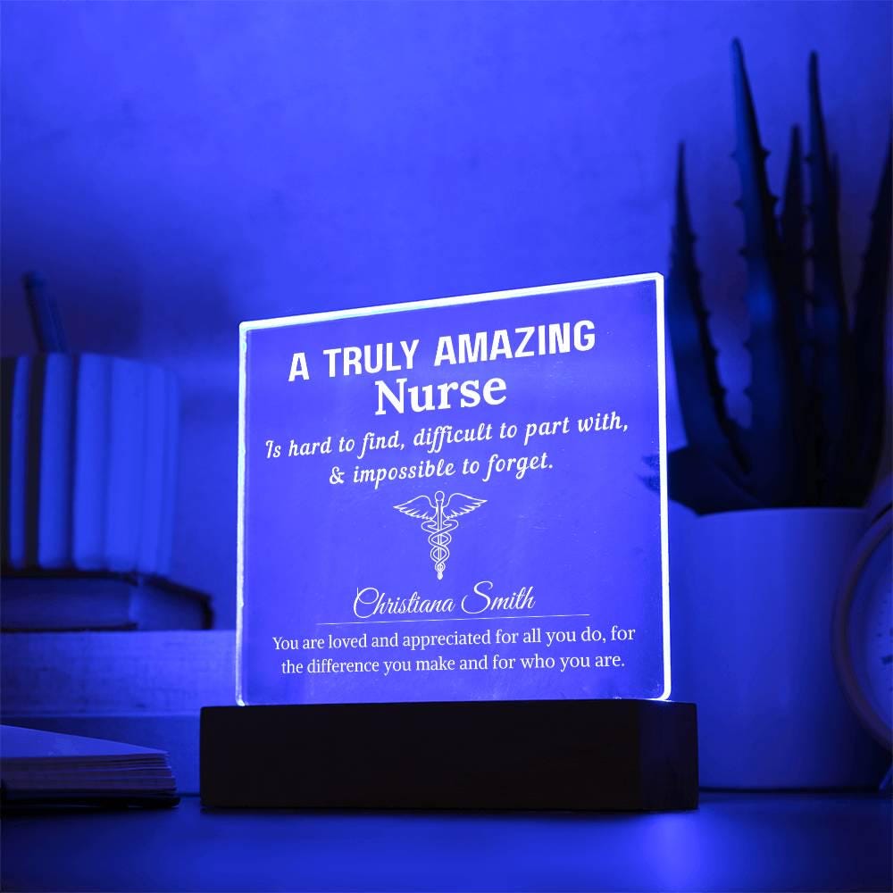 Nurse Gift Personalized LED Acrylic Plaque – Gift for Registered Nurse – view 10