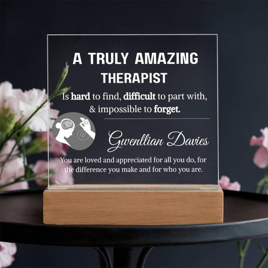 Therapist Gift Personalized LED Acrylic Plaque – Counselor Gift – view 2