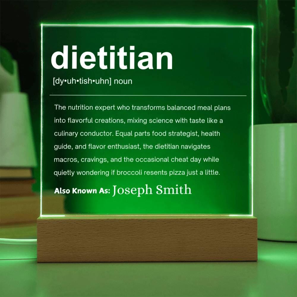 Dietitian Gift Personalized LED Acrylic Plaque – Christmas Gifts – view 10