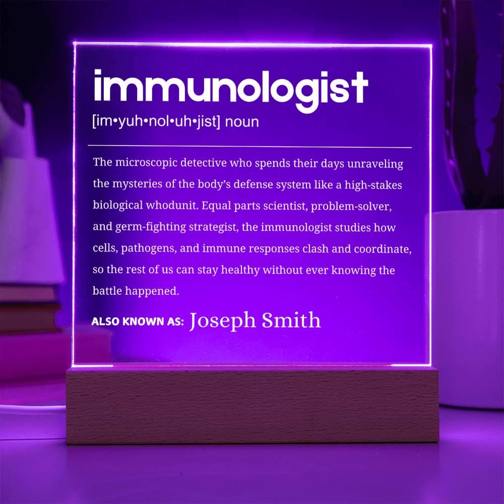 Immunologist Gift Personalized LED Acrylic Plaque – Immunology Gifts – view 10