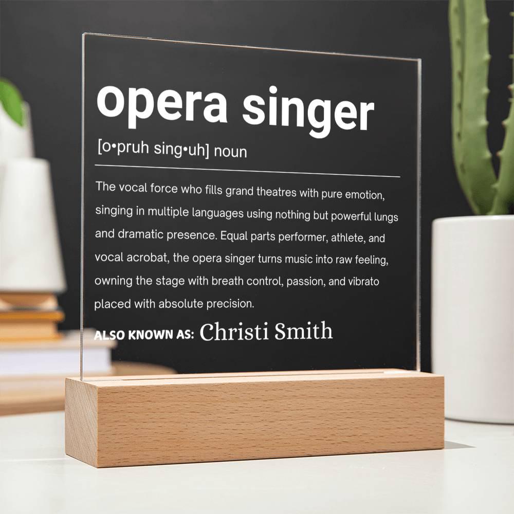 Opera Singer Gift Personalized LED Acrylic Plaque – Choir Singers – view 10