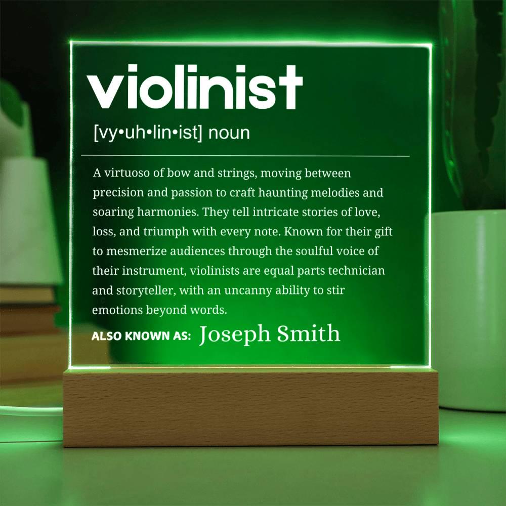 Violinist Gift Personalized LED Acrylic Plaque – Violin Teacher – view 10