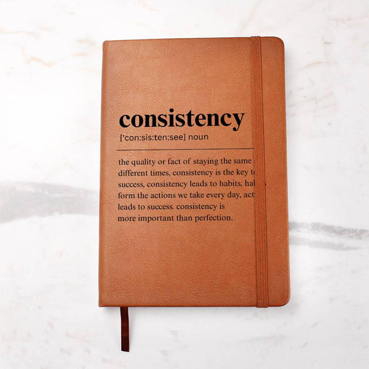 Consistency Definition Leather Journal – Entrepreneur Gift – view 2