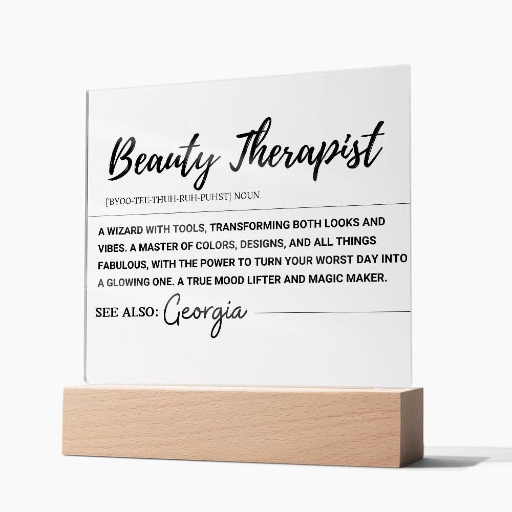Beauty Therapist Personalized Acrylic Plaque – Gift for Makeup Artist – view 10