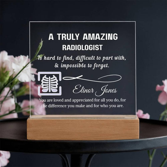 Radiologist Personalized Acrylic Plaque – Radiology Gifts – view 2