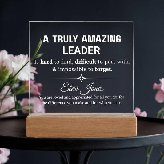 Leader Gift Personalized LED Plaque – Gift for Coach – view 2