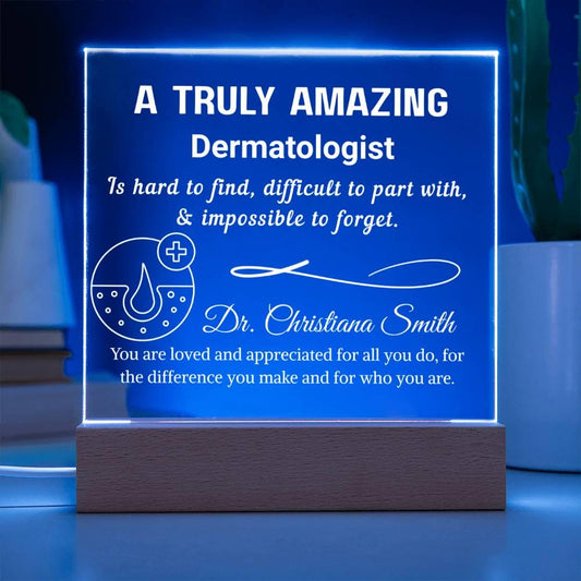 Personalized Dermatologist Gift Plaque: Acrylic Skin Doctor – view 2