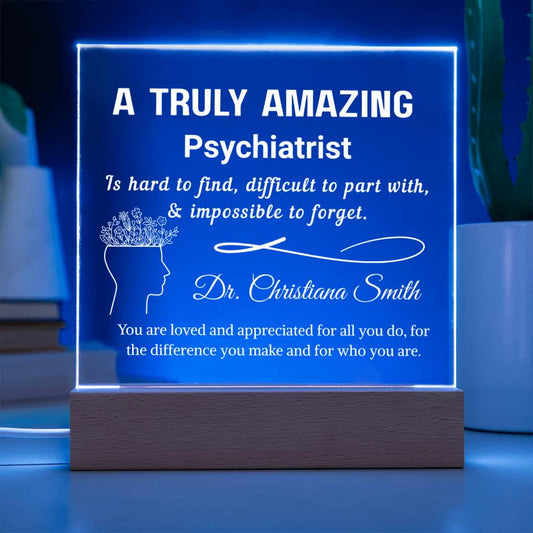 Psychiatrist Gift Personalized Plaque – Psychology Student Grad – view 2