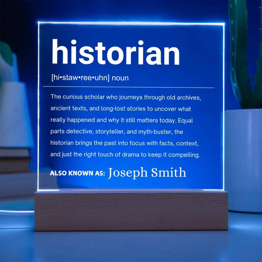 Historian Gift Personalized LED Acrylic Plaque – view 2