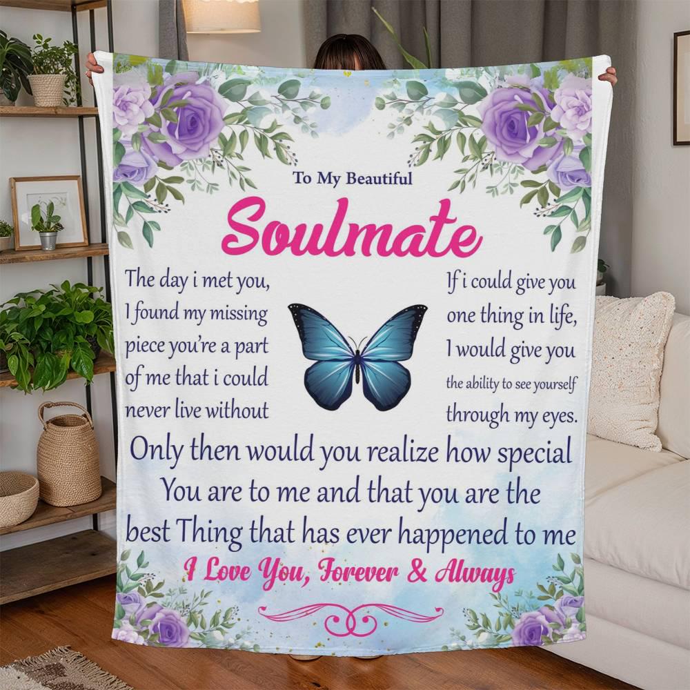 To My Soulmate Personalized Blanket – Gift for Wife – view 10