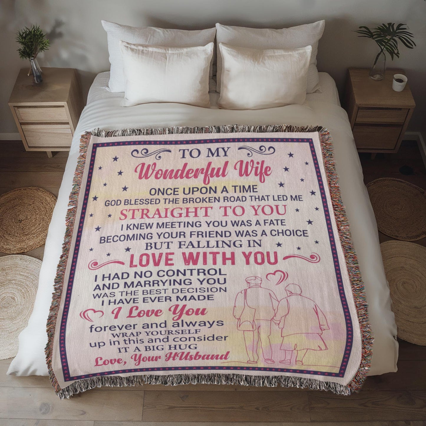 To My Wonderful Wife Personalized Blanket – Gift for Wife from Husband – view 10