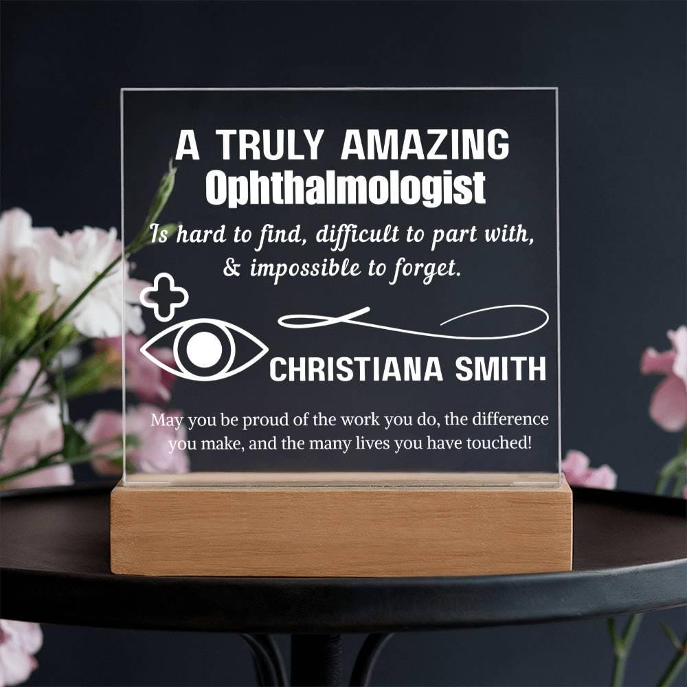 Personalized Ophthalmologist Light Sign: Acrylic Eye Doctor Gift – view 10