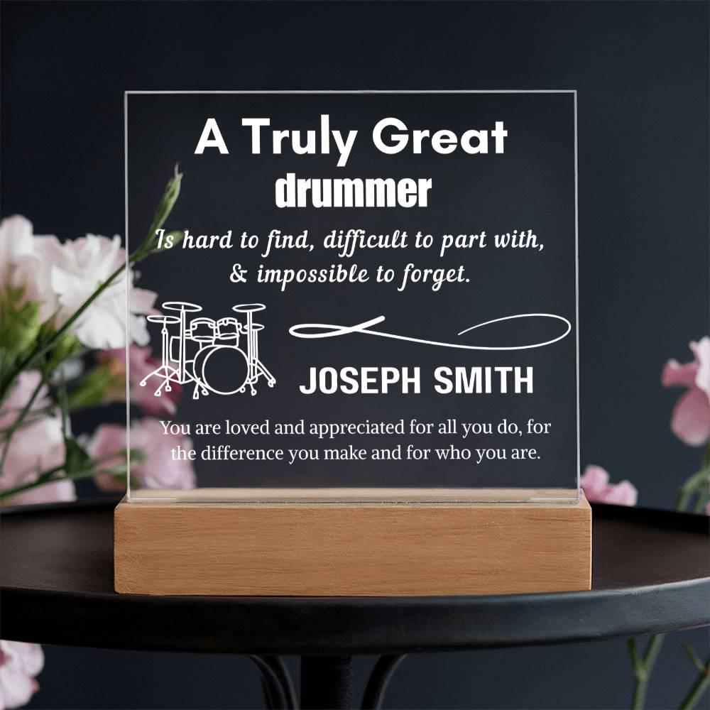 Personalized Drummer LED Acrylic Sign – Drum Player Gift – view 10