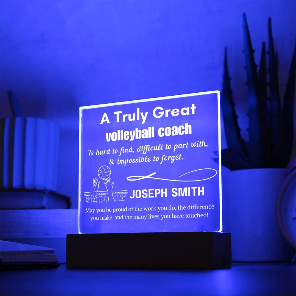 Personalized Volleyball Coach Gift Cordless LED Acrylic Sign – Gift – view 10