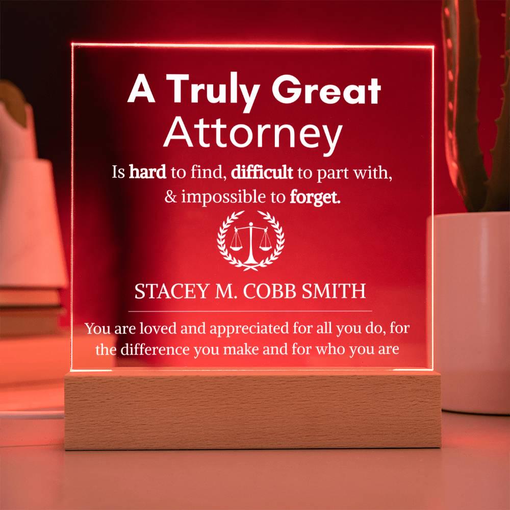Personalized Attorney Gift Acrylic LED Sign – Law Office Decor – view 10