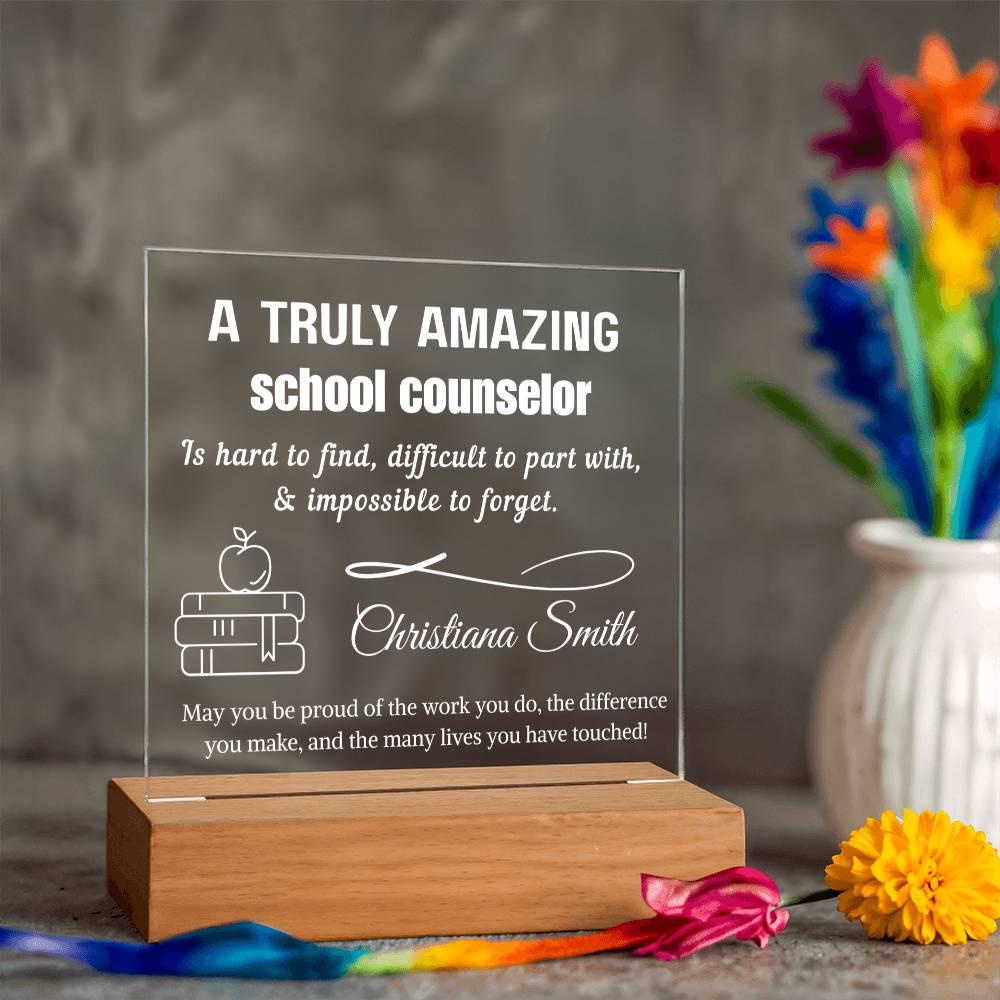 Personalized School Counselor Sign – Thank You Recognition Gift – view 10