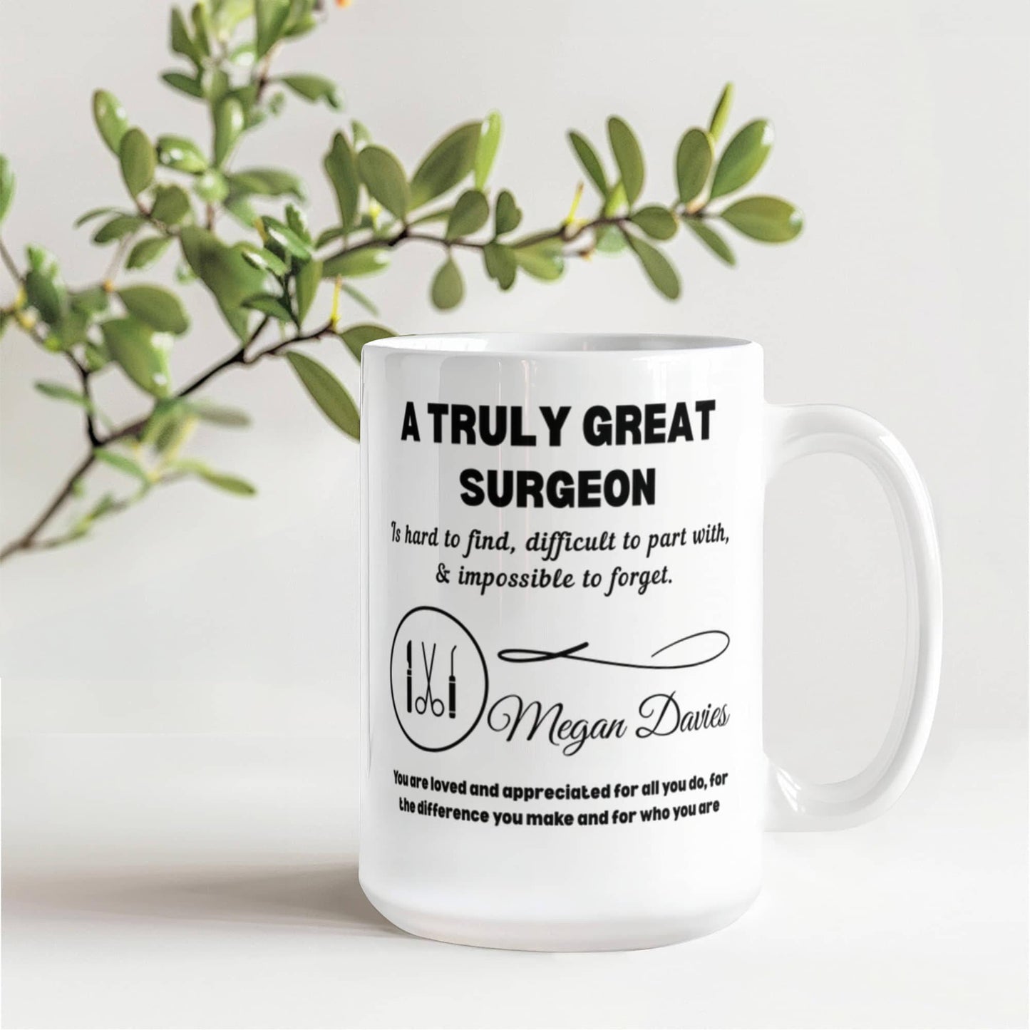 Surgeon Personalized Color Accent Mug – Gift for Surgeon – view 10