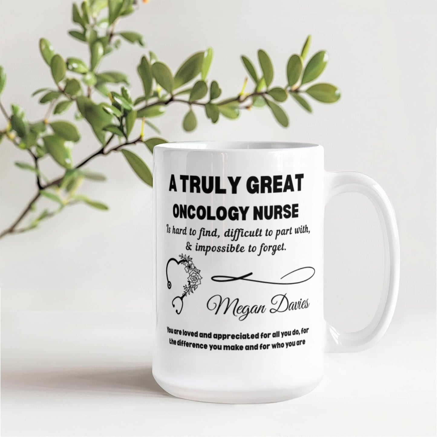 Personalized Oncology Nurse Gift Color Accent Mug – Onc Nurse – view 10
