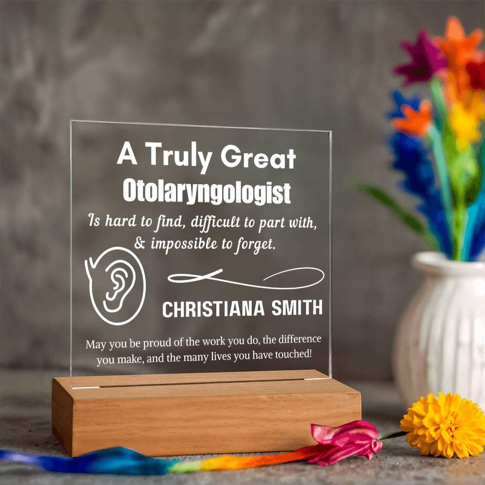 Personalized Otolaryngologist Sign – ENT Doctor Gift – view 10