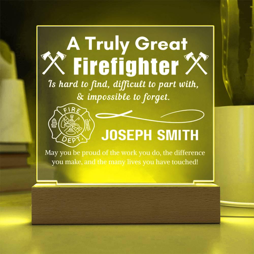 Personalized Firefighter Sign – Firefighter Appreciation Gift – view 10