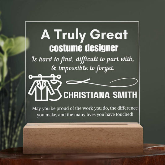 Costume Designer Personalized Light Sign – Unique Fashion School Gift – view 2
