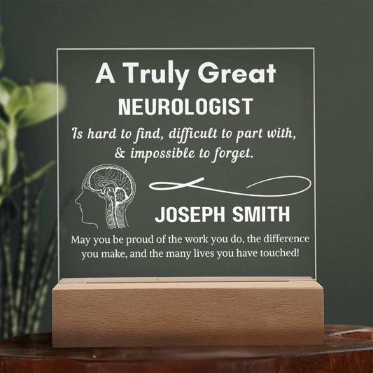 Personalized Neurologist Sign – Custom Gift for Brain Doctor – view 2