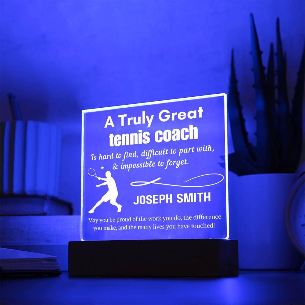 Personalized Tennis Coach Gift Acrylic Sign – Gift from Tennis Team – view 10