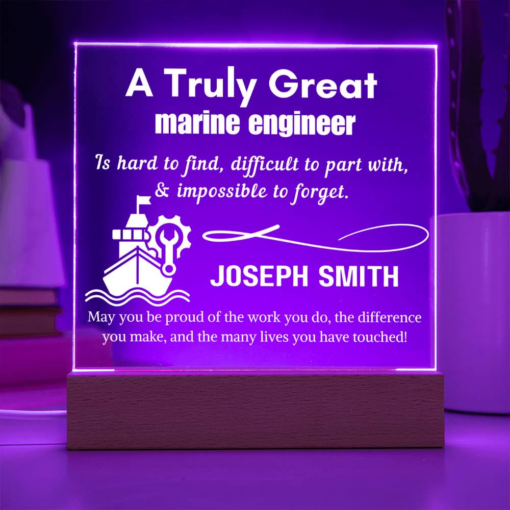 Personalized Marine Engineer Gift LED Acrylic Sign – view 10