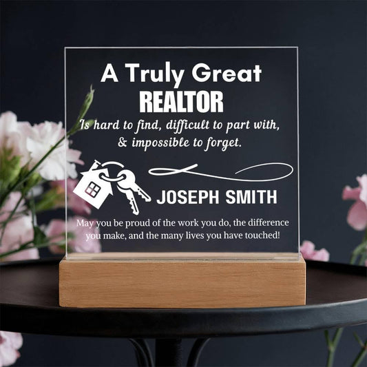 Personalized Realtor Gift Acrylic Sign – Real Estate Closing Gift – view 2
