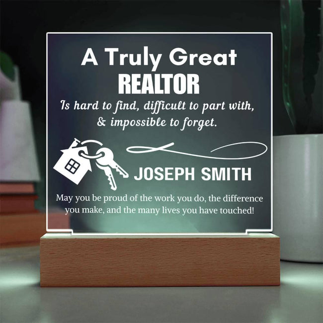 Personalized Realtor Gift Acrylic Sign – Real Estate Closing Gift
