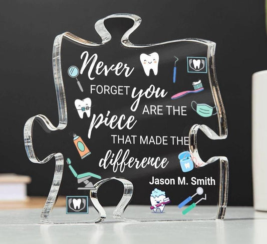 Custom Dental Appreciation Gift Acrylic Puzzle – Orthodontist Gift – view 2