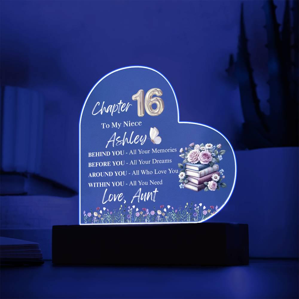 Niece 16th Birthday Gift Personalized Acrylic Plaque – view 10