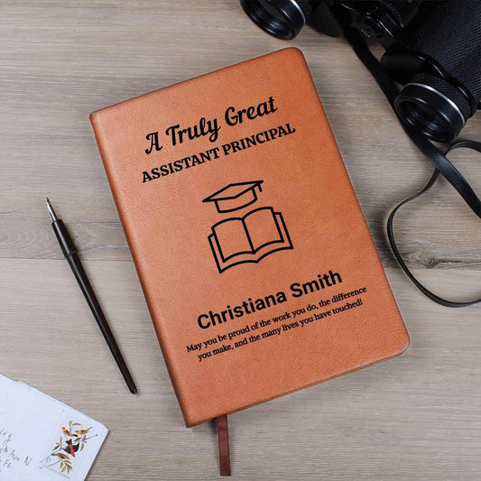 Assistant Principal Personalized Leather Journal – Promotion Gifts – view 2