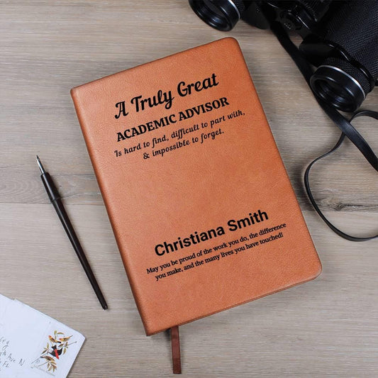 Academic Advisor Personalized Journal – Birthday or Thank You Gift – view 2