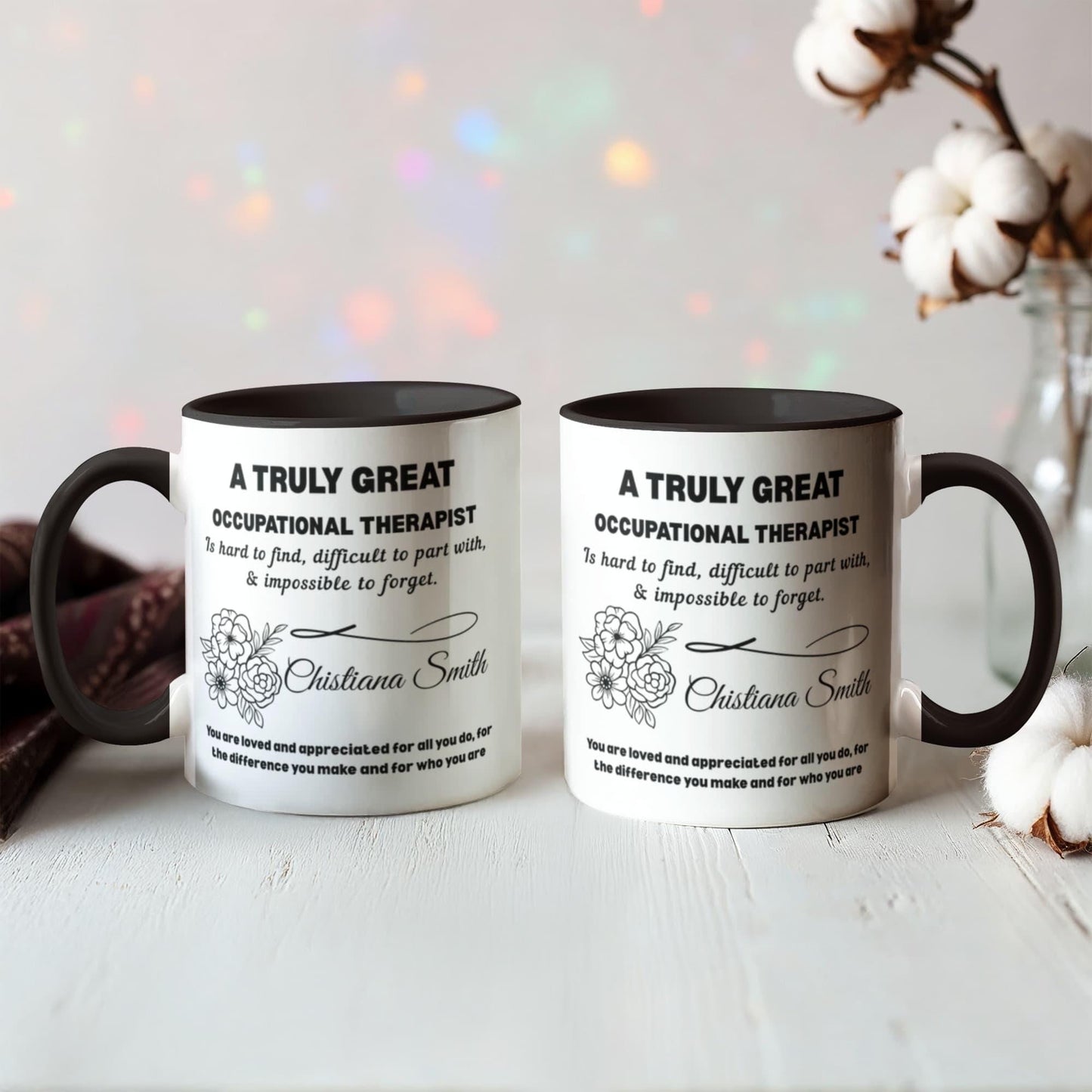 Occupational Therapist Personalized Color Accent Mug – Gift for OT – view 10
