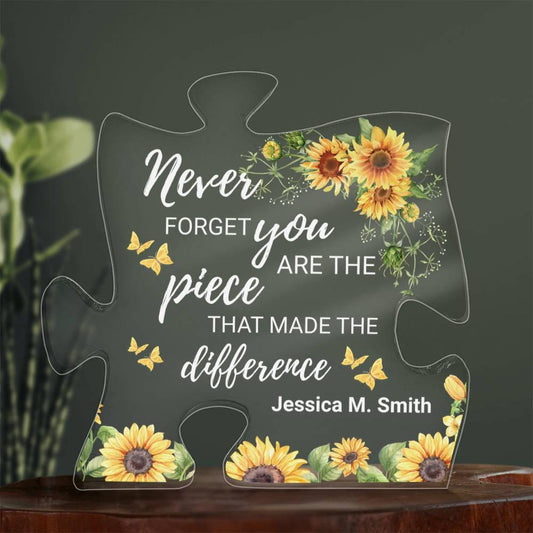 Custom Retirement Gift Personalized Acrylic Puzzle – Women Retirement – view 2