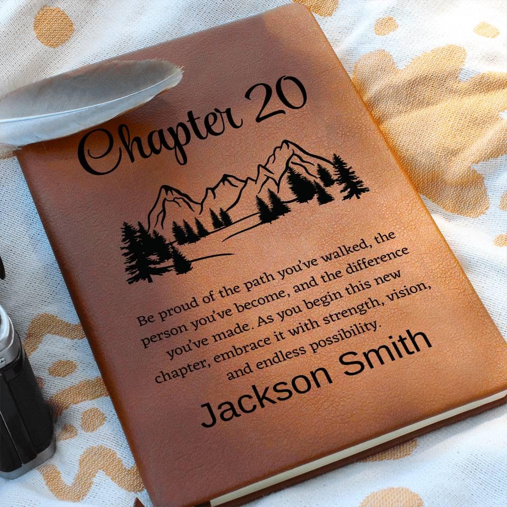 Personalized 20th Birthday Gift Hardcover Journal – Turning 20 Gift – view 10