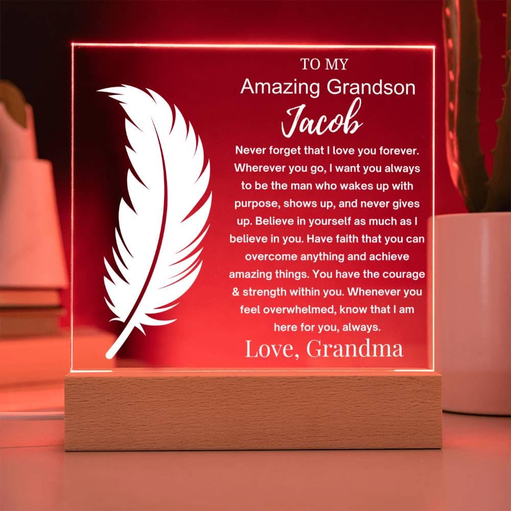 Personalized Grandson Gift Acrylic Sign – view 10
