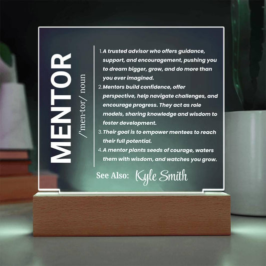Personalized Mentor Gift Acrylic Sign – Gift for Nursing Mentor – view 2
