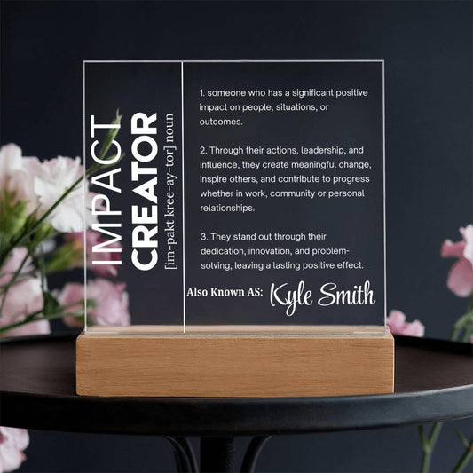 Impact Creator Personalized Acrylic Plaque – Corporate Gift – view 2