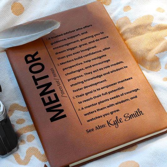Mentor Gift Personalized Vegan Leather Journal – view 2