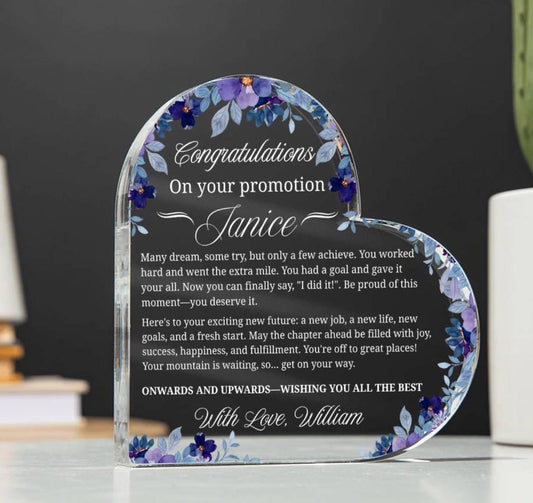 Personalized Promotion Gift Heart Acrylic Plaque – Corporate Gifts – view 2