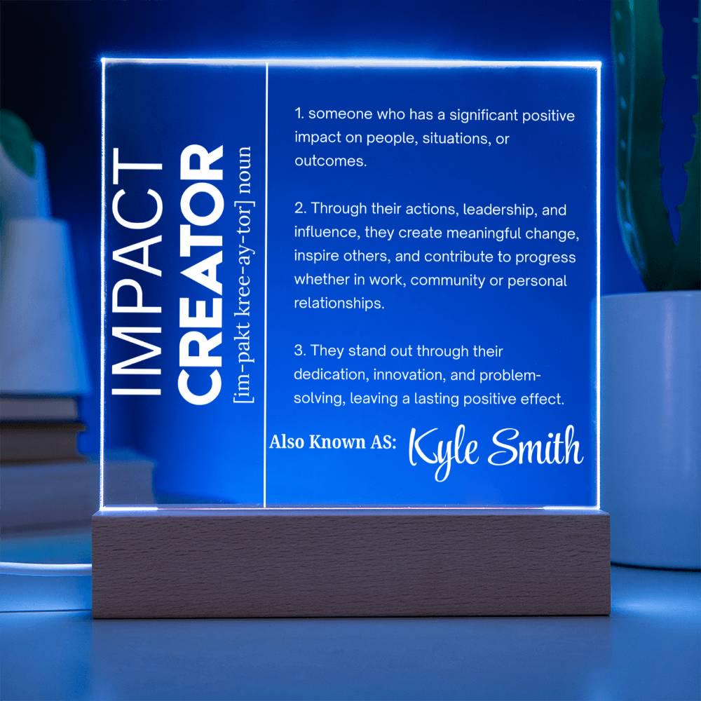 Impact Creator Personalized Acrylic Plaque – Corporate Gift – view 10