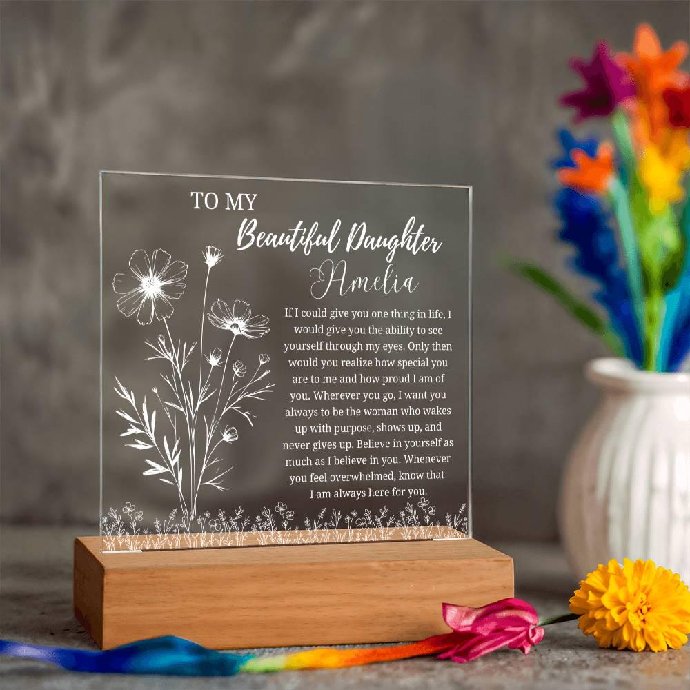 Custom Daughter Gift Acrylic Plaque – Gift from Mom – view 10