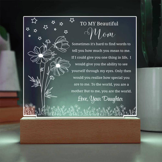 Personalized Mom Gift Acrylic Plaque – Mother’s Day Gift – view 2
