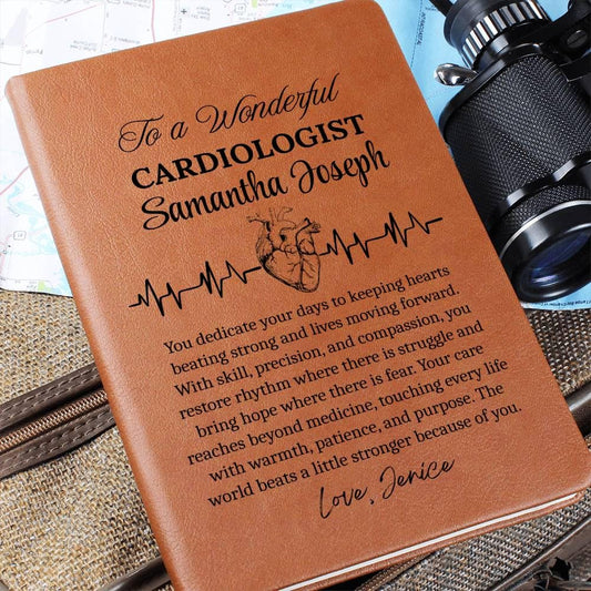 Cardiologist Gift Personalized Vegan Leather Journal – Thank You Gift – view 2
