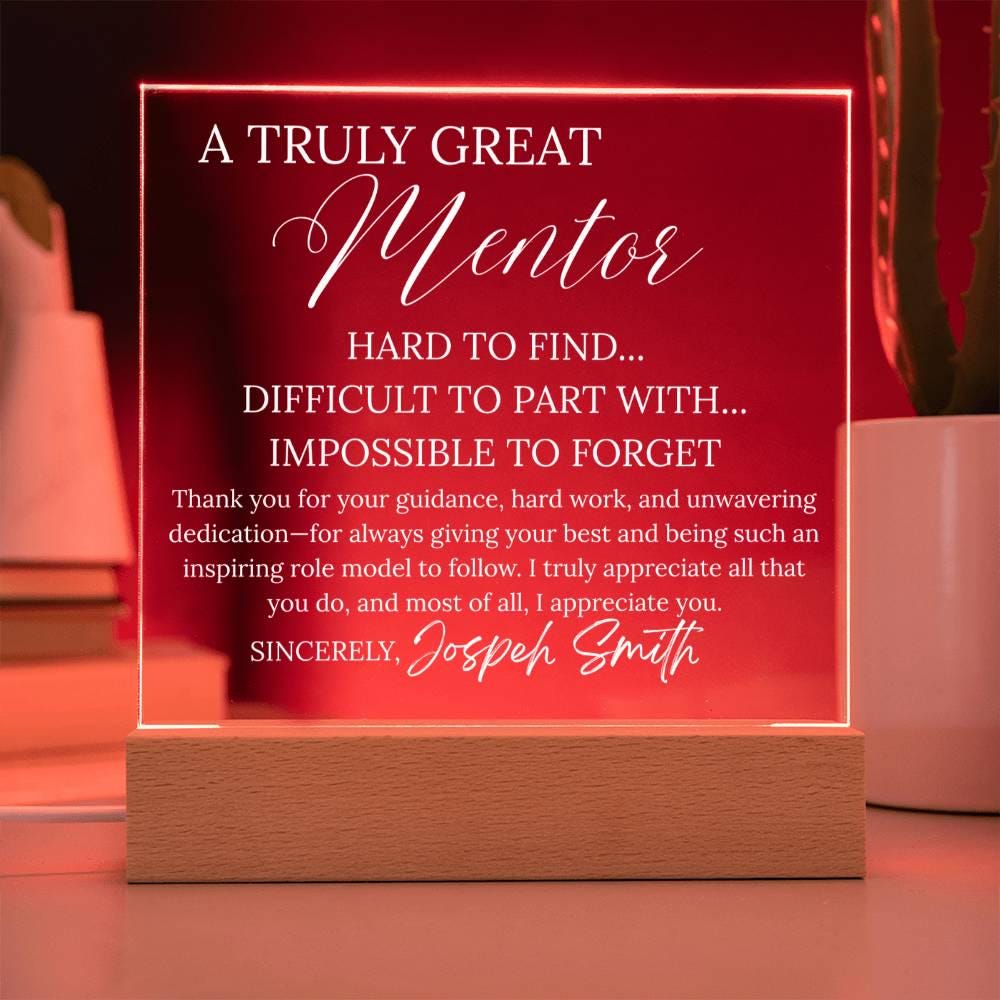 Personalized Mentor Gift Acrylic Plaque – Thank You Gift – view 10