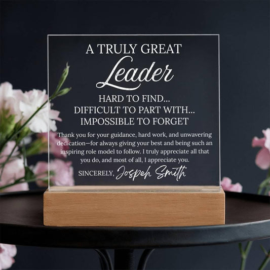 Personalized Leader Gift Acrylic Plaque – Coach Gifts – view 2