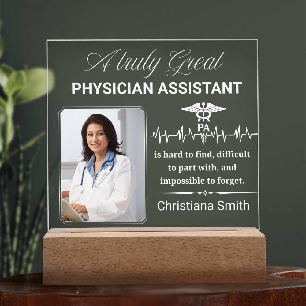 Physician Assistant Gift Personalized Photo Acrylic Plaque With LED – view 10
